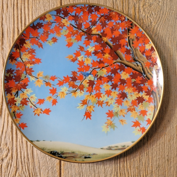 Beautiful Fall plate 10" in diameter made for Franklin Mint. - Picture 1 of 7